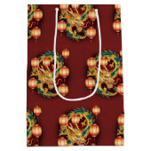 Happy Chinese New Year Moderne Asian Muster Mittlere Geschenktüte (Rückseite)