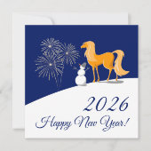 Happy Chinese New Year of the Fire Horse 2026 Card (Vorderseite)