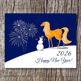 Happy Chinese New Year of the Fire Horse 2026 Feiertagspostkarte