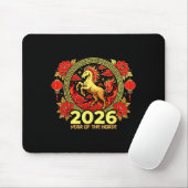 Happy Chinese New Year Of The Fire Horse Chinese Z Mousepad (Mit Mouse)