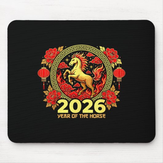 Happy Chinese New Year Of The Fire Horse Chinese Z Mousepad (Vorne)