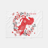 Happy Chinese New Year Of The Horse 2026 Lunar New Fleecedecke (Vorderseite (Horizontal))