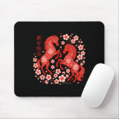 Happy Chinese New Year Of The Horse 2026 Lunar New Mousepad (Mit Mouse)