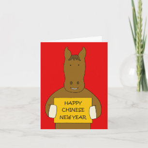 Happy Chinese New Year of the Horse Karte