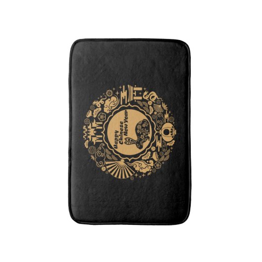 Happy Chinese New Year of the Rabbit Badematte (Vorderseite Vertikal)