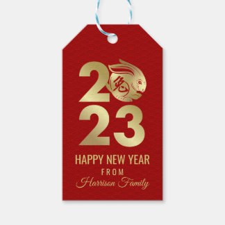 Happy Chinese New Year of the Rabbit Geschenkanhänger