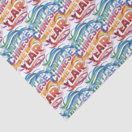 Happy Chinese New Year Seidenpapier (Detail)