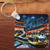 Happy Chinese New Year Snake 2025 BSqK Schlüsselanhänger (Vorderseite)