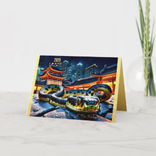 Happy Chinese New Year Snake 2025 HGC Feiertagskarte