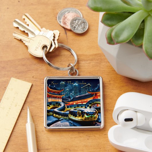 Happy Chinese New Year Snake 2025 LMSqK Schlüsselanhänger (Schreibtisch)