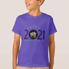 Happy Chinese Ox New Year 2021 kids T T-Shirt