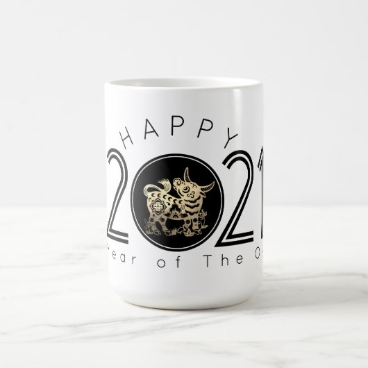 Happy Chinese Ox New Year 2021 L Tasse (Mittel)
