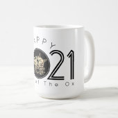 Happy Chinese Ox New Year 2021 L Tasse (VorderseiteRechts)