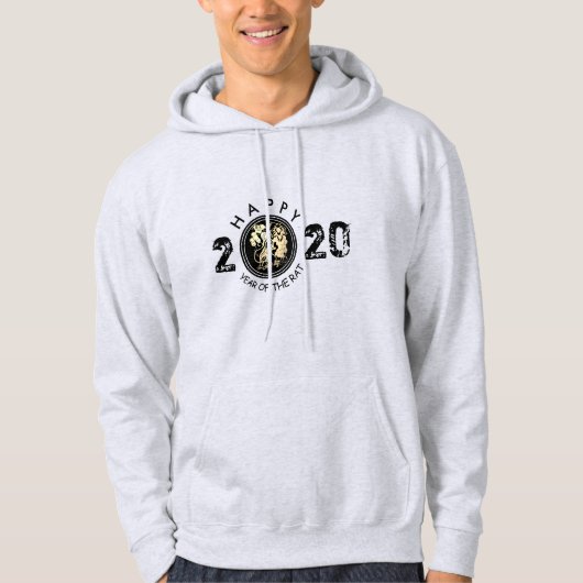 Happy Chinese Rat New Year 2020 Men Hoodie 3 (Vorderseite)