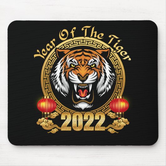Happy Chinesisch Neujahr 2022 Jahr des Tiger Mousepad (Vorne)