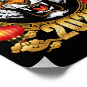 Happy Chinesisch Neujahr 2022 Jahr des Tiger Poster (Ecke)
