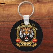 Happy Chinesisch Neujahr 2022 Jahr des Tiger Schlüsselanhänger (Vorderseite)