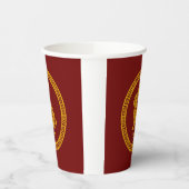 Happy Chinesisch Neujahr 2023 Rabbit Red Gold Pappbecher (Links)