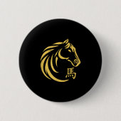 Happy Chinesisch Neujahr Art 2026 Crescent Jahr T Button (Vorderseite)