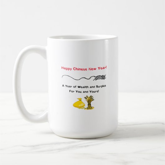 Happy Chinesisch Neujahr der Ratte! Kaffeetasse (Links)