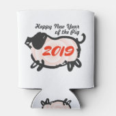 Happy Chinesisch Neujahr des Schweins kann kühler Dosenkühler (Rückseite)