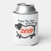 Happy Chinesisch Neujahr des Schweins kann kühler Dosenkühler (Kanne Rückseite)