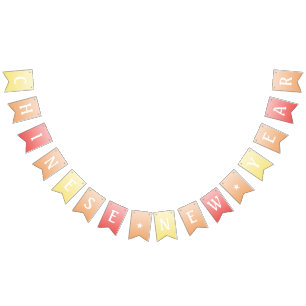 Happy chinesischer Party-Banner Wimpelkette