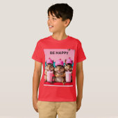 Happy Chipmunks mit Erdbeermilch T-Shirt (Vorne ganz)