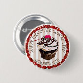 Happy Chocolate Cupcake Day 18. Oktober Button (Vorne & Hinten)