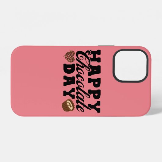 Happy Chocolate Day, Chocolate Lover's Joyful iPhone Hülle (Rückseite (Horizontal))
