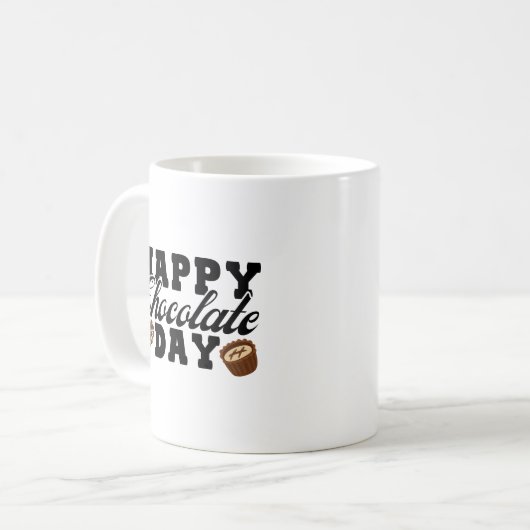 Happy Chocolate Day, Chocolate Lover's Joyful Kaffeetasse (Vorderseite Links)