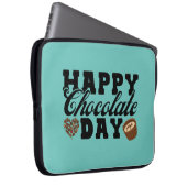 Happy Chocolate Day, Chocolate Lover's Joyful Laptopschutzhülle (Vorne Rechts)