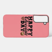 Happy Chocolate Day, Chocolate Lover's Joyful Samsung Galaxy Hülle (Rückseite (Horizontal))
