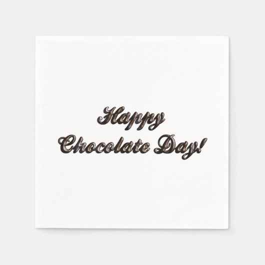 Happy Chocolate Day Serviette (Vorderseite)