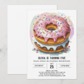 Happy Chocolate Donuts Geburtstag Einladung (Vorne/Hinten)