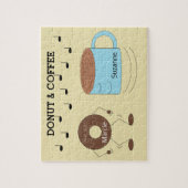 Happy Chocolate Mattierte Donut & Coffee Tasse: Puzzle (Vertikal)