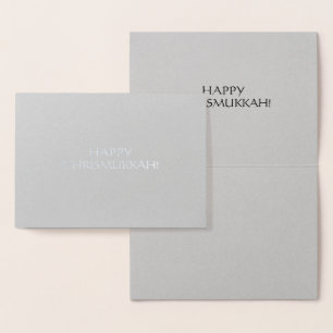 Happy Chrismukkah einfache minimalistische elegant Folienkarte