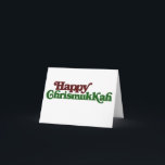 Happy Chrismukkah Feiertagskarte<br><div class="desc">Weihnachten Hanukkah für eine gemischte Religionsfamilie Christmukka</div>