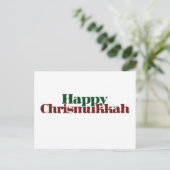 Happy Chrismukkah Feiertagspostkarte (Stehend Vorderseite)