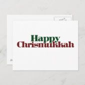 Happy Chrismukkah Feiertagspostkarte (Vorne/Hinten)