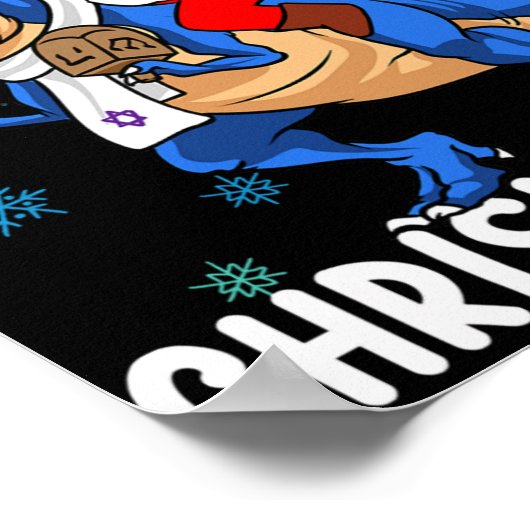Happy Chrismukkah Funny Hanukkah Christmas Jewi Sh Poster (Ecke)