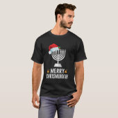 Happy Chrismukkah Funny Hanukkah und Weihnachtsgif T-Shirt (Vorne ganz)