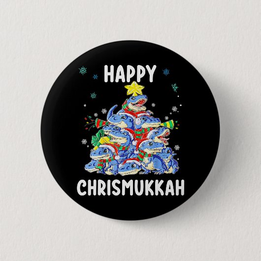 Happy Chrismukkah Funny Hanukkah Weihnachten Juden Button (Vorderseite)