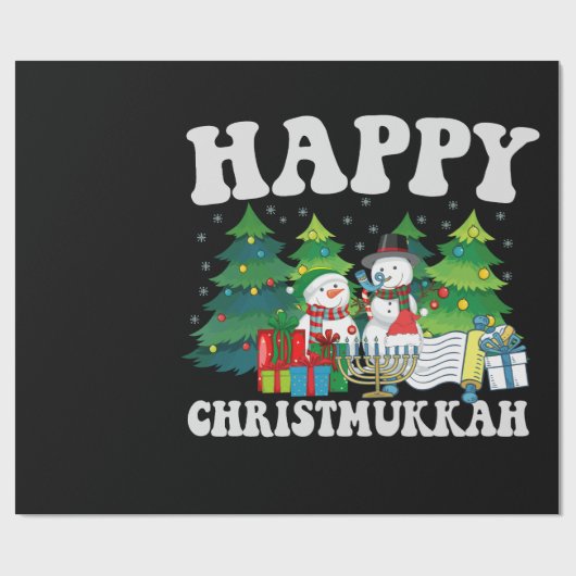 Happy Chrismukkah Funny Hanukkah Weihnachtsgeschen Geschenkpapier (Flach)