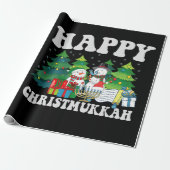 Happy Chrismukkah Funny Hanukkah Weihnachtsgeschen Geschenkpapier (Ungerollt)
