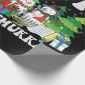 Happy Chrismukkah Funny Hanukkah Weihnachtsgeschen Geschenkpapier (Ecke)