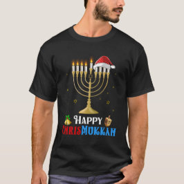Happy Chrismukkah Funny Jewish Hanukkah Jew Family T-Shirt