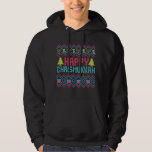 Happy Chrismukkah Funny Jewish Ugly Sweater Gesche Hoodie<br><div class="desc">chanukah, menorah, hanukkah, dreidel, jüdisch, Chrismukkah, Ferien, Latkes, Weihnachten, </div>