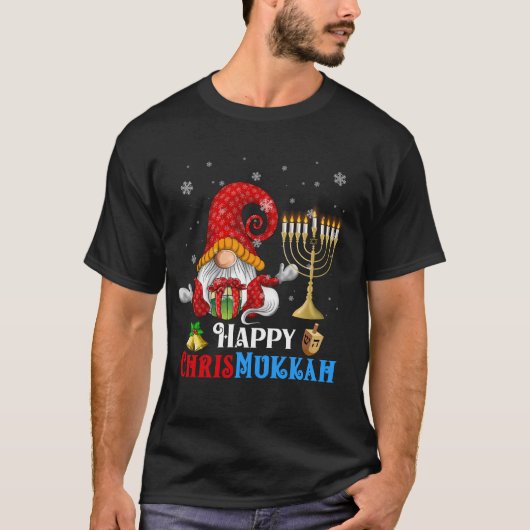 Happy Chrismukkah Gnome Christmas Hanukkah T-Shirt (Vorderseite)