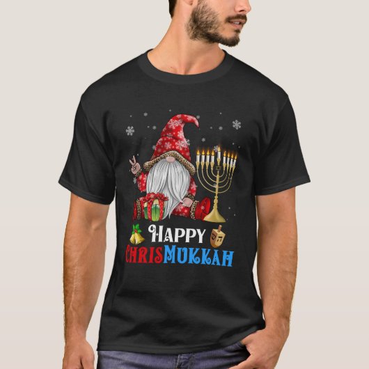 Happy Chrismukkah Gnome Christmas Hanukkah T-Shirt (Vorderseite)